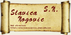Slavica Nogović vizit kartica
